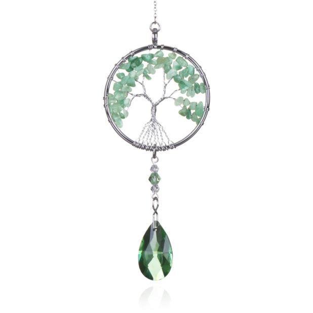 Natural Quartz Tree Of Life Suncatcher