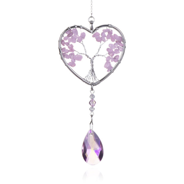 Natural Quartz Tree Of Life Suncatcher