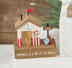 Beach Hut Wooden Decorative Block