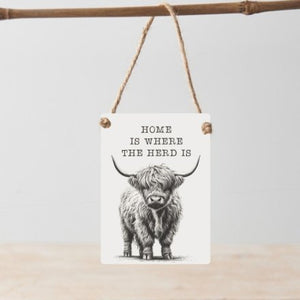 Mini Metal Sign - Home Is Where the Herd Is