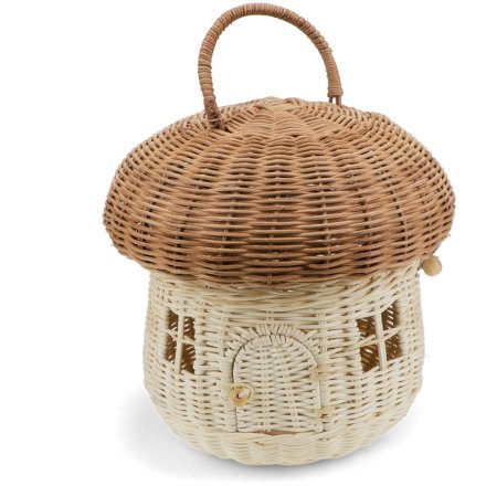 Rattan Mushroom House Storage Basket