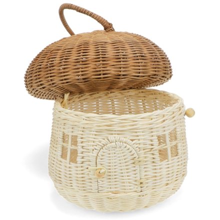 Rattan Mushroom House Storage Basket