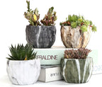 Marbling Ceramic Flower Pot Succulent/Cactus Planter Pots Container Bonsai Planters With Hole 8.5cm