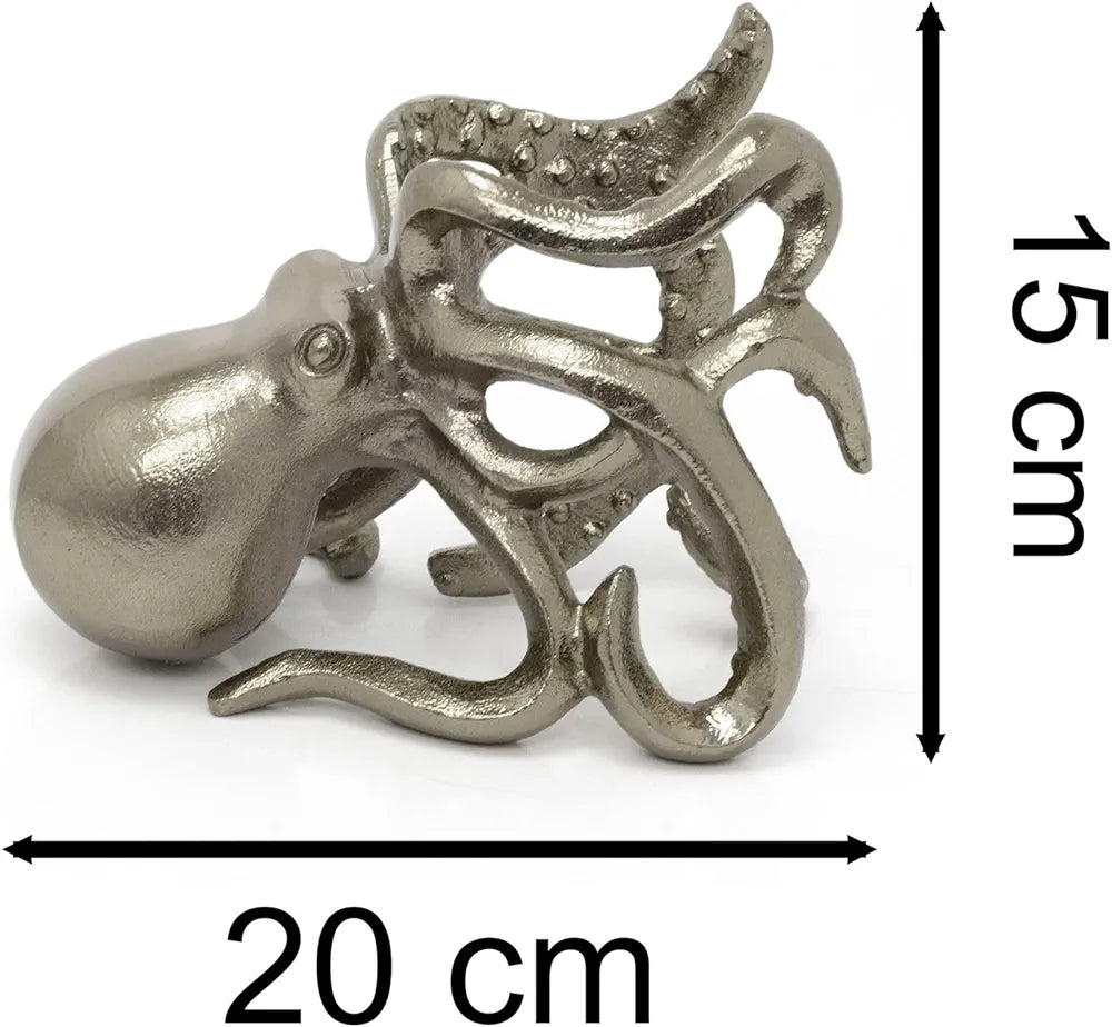 Silver Octopus Wine Bottle Stand