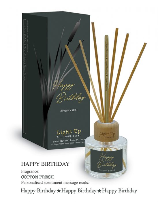 Happy Birthday Reed Diffuser - Cotton Fresh