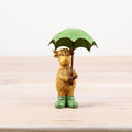Highland Cow in Wellies with Umbrella