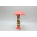 Rabbit in Wellies with Umbrella - Peach/Pink