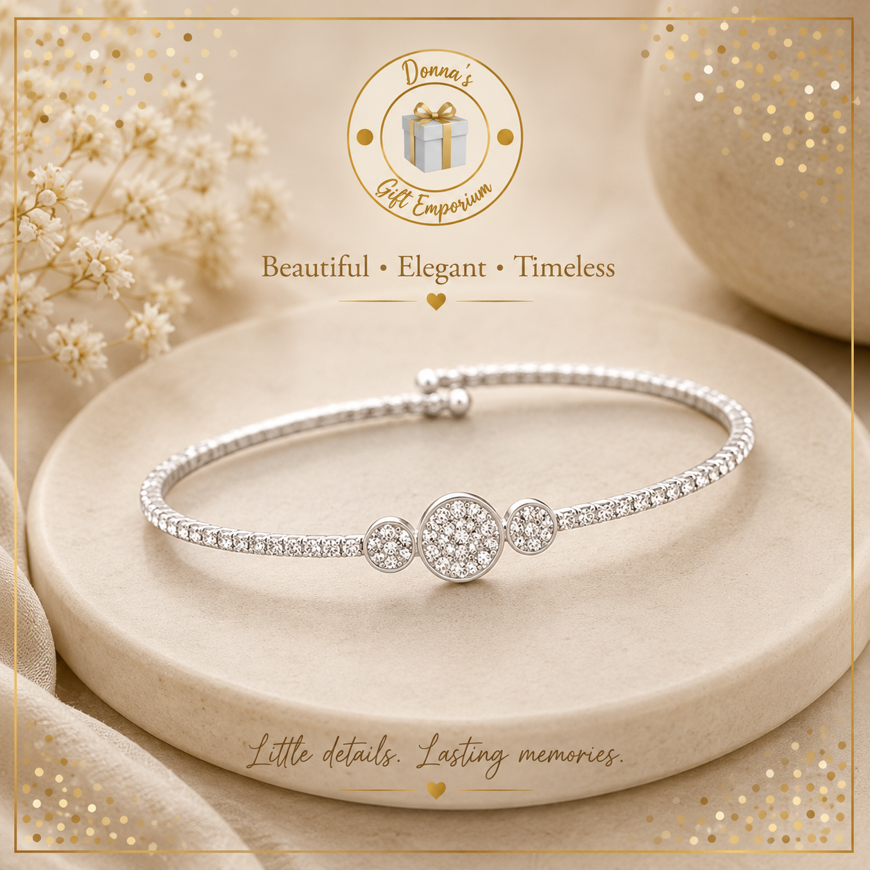 Circles - Silver Plated Bangle