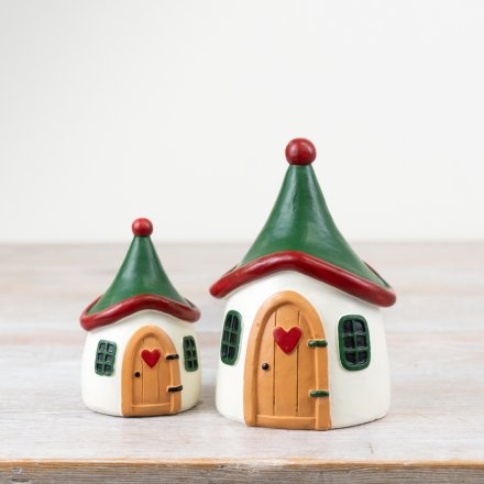 Magical Christmas Elf Houses - Pair