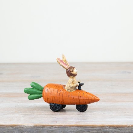 Jasper Bunny Rabbit With Carrot Car