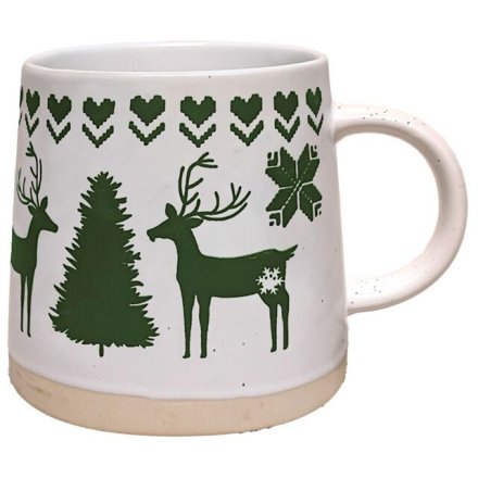 Christmas Tree & Reindeer Mug
