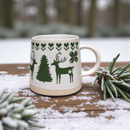Christmas Tree & Reindeer Mug