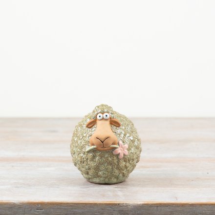 Sage Green Sheep Ornament - Large