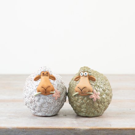 Sage Green Sheep Ornament - Large