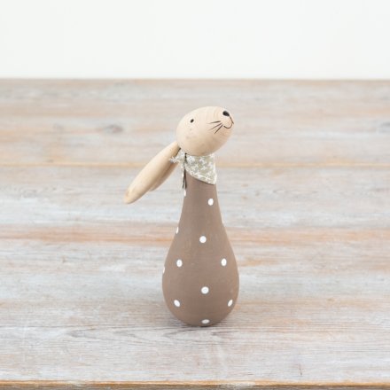 Polkadot Bunny Rabbits - Pair
