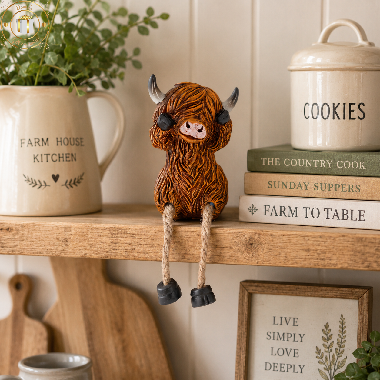 Highland Cow Shelf Sitters