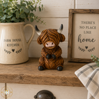 Sitting Highland Cows