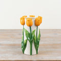 Ceramic 3D Tulip Vase - Orange