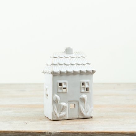 White Spring House Tea Light Holder