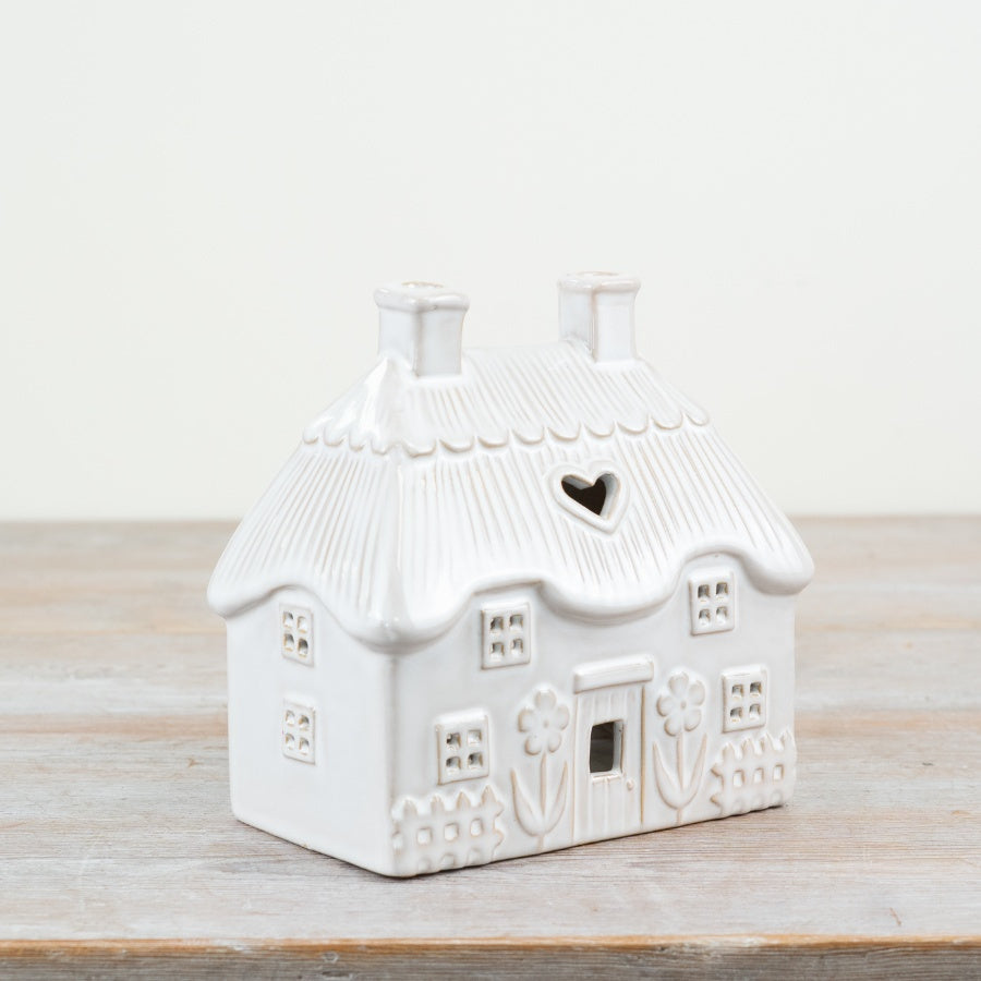 White Cottage Candle T-Light Holder ***PRE-ORDER***