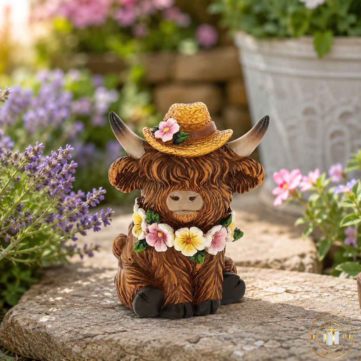 Garden Highland Cow Ornaments