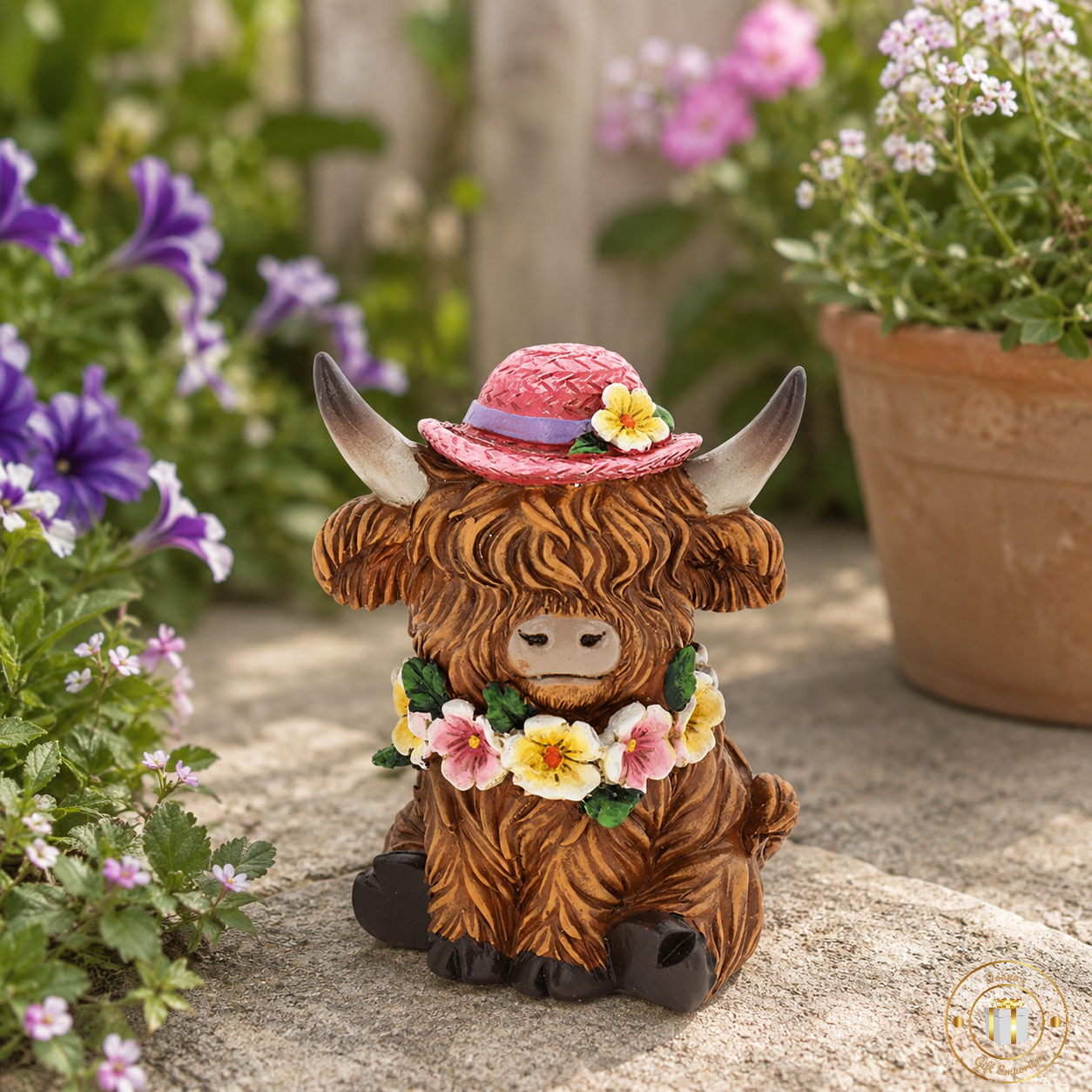 Garden Highland Cow Ornaments