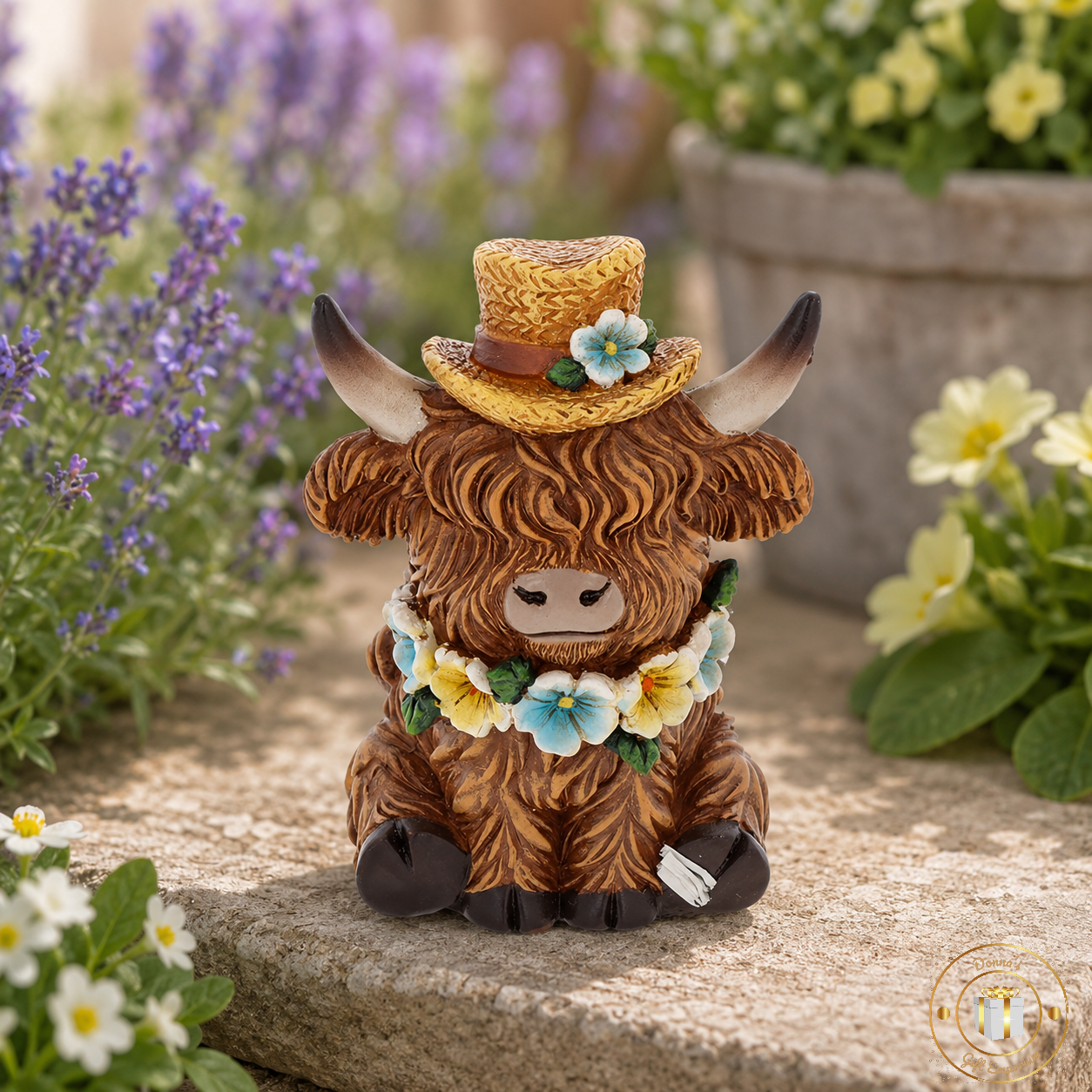 Garden Highland Cow Ornaments