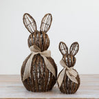 Brown Rattan Bunny Rabbits