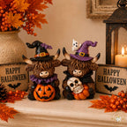Halloween Highland Cow Duo – Pumpkin or Skull