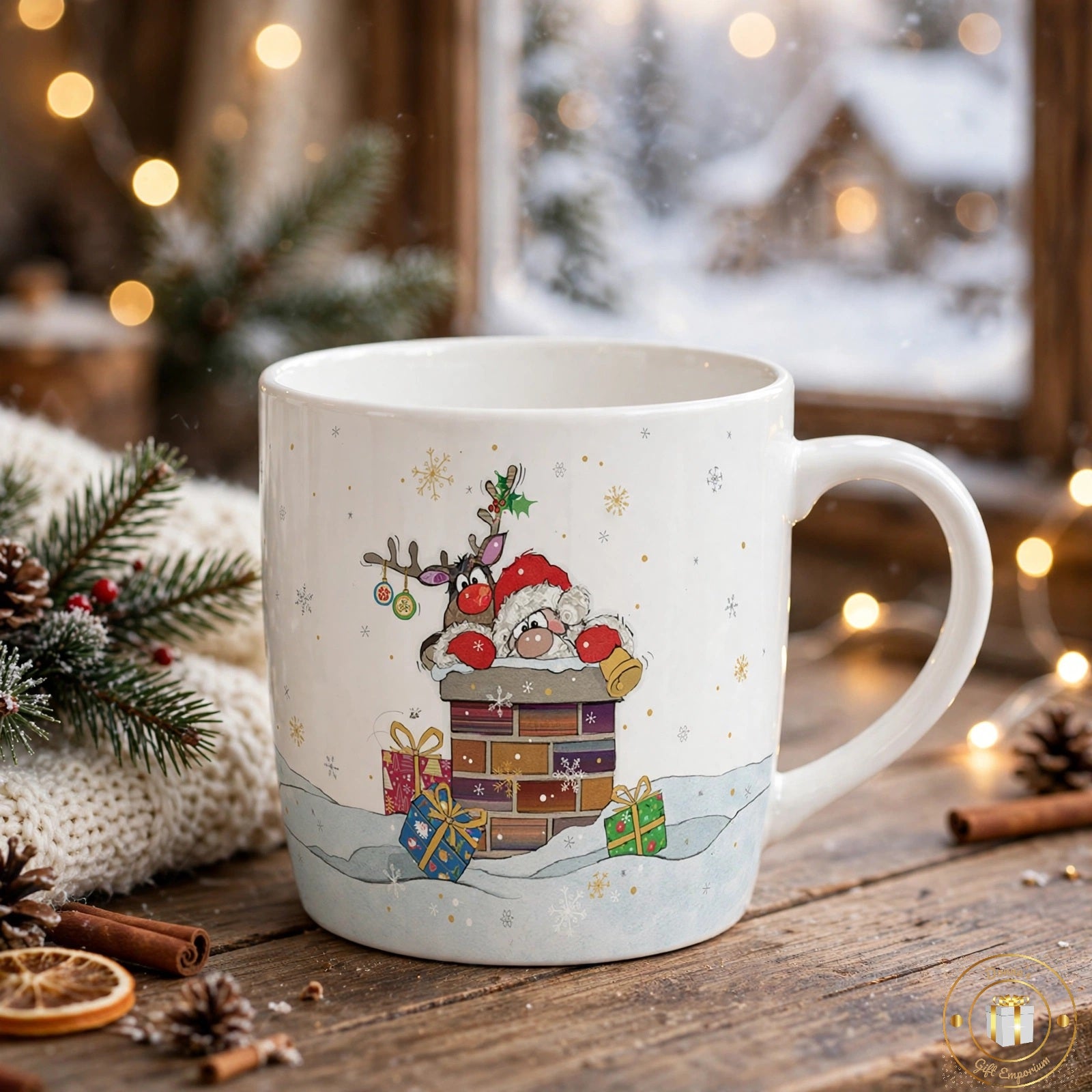 Christmas Bug Art Mug - Santa