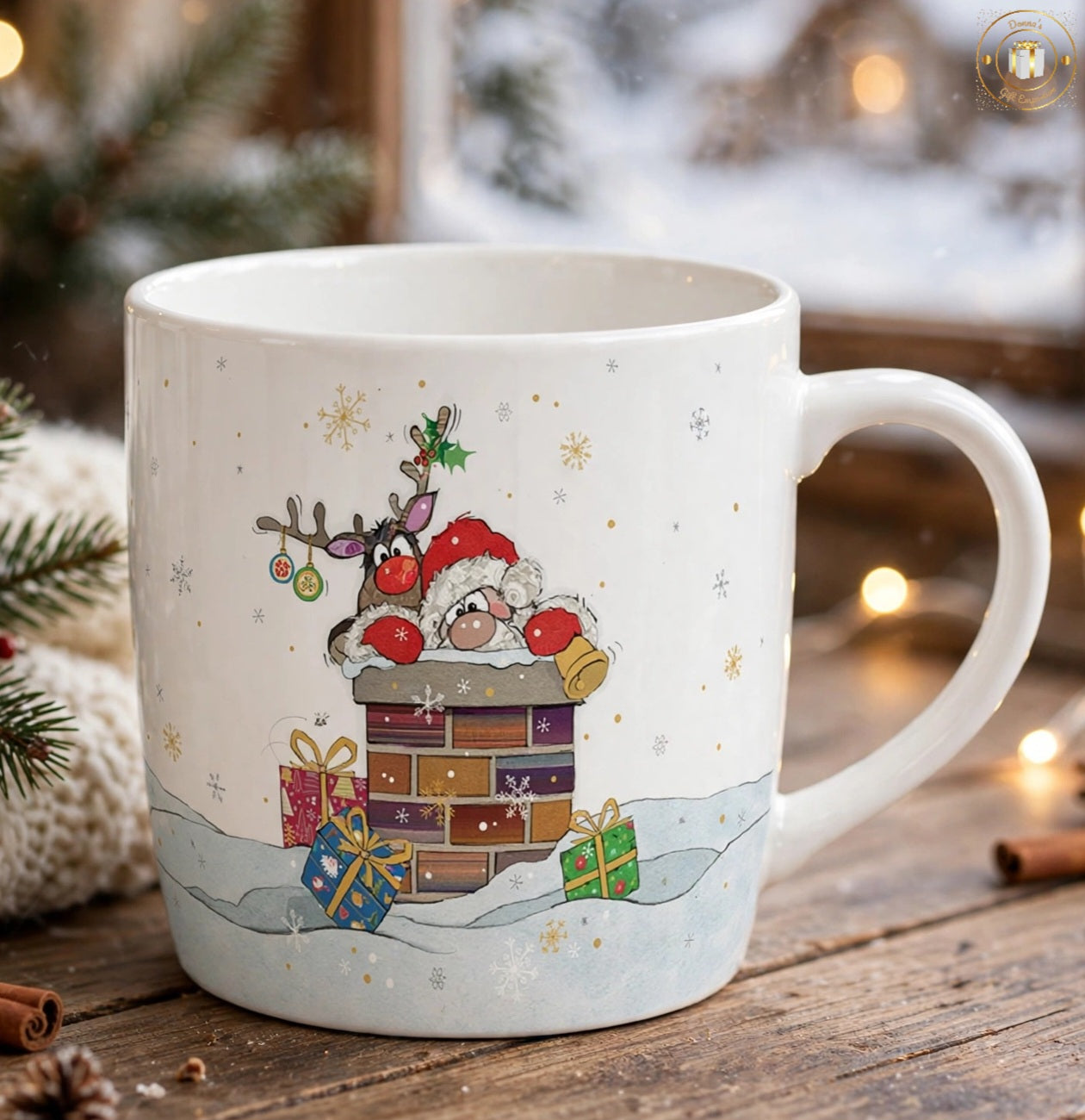 Christmas Bug Art Mug - Santa