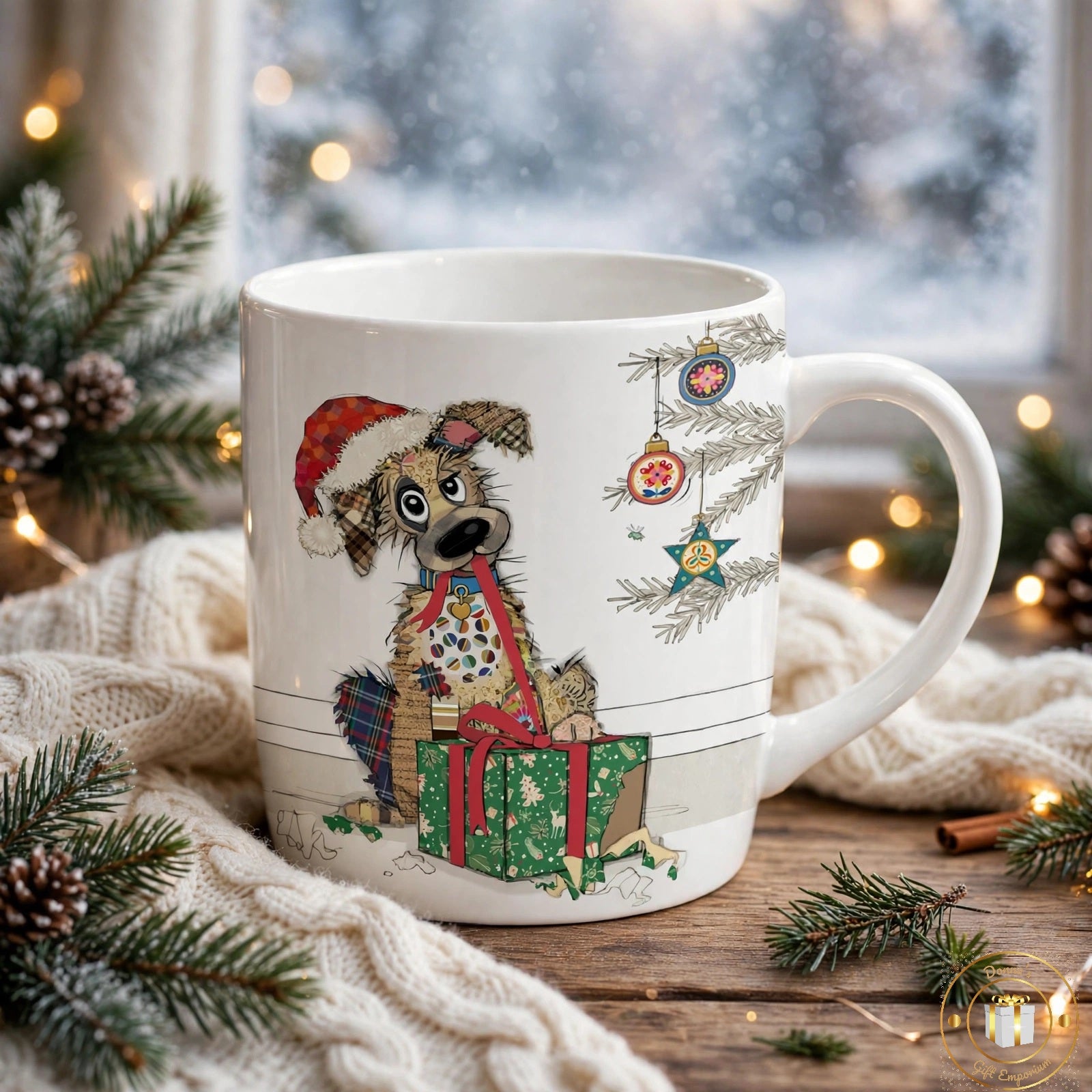 Christmas Bug Art Mug - Dog