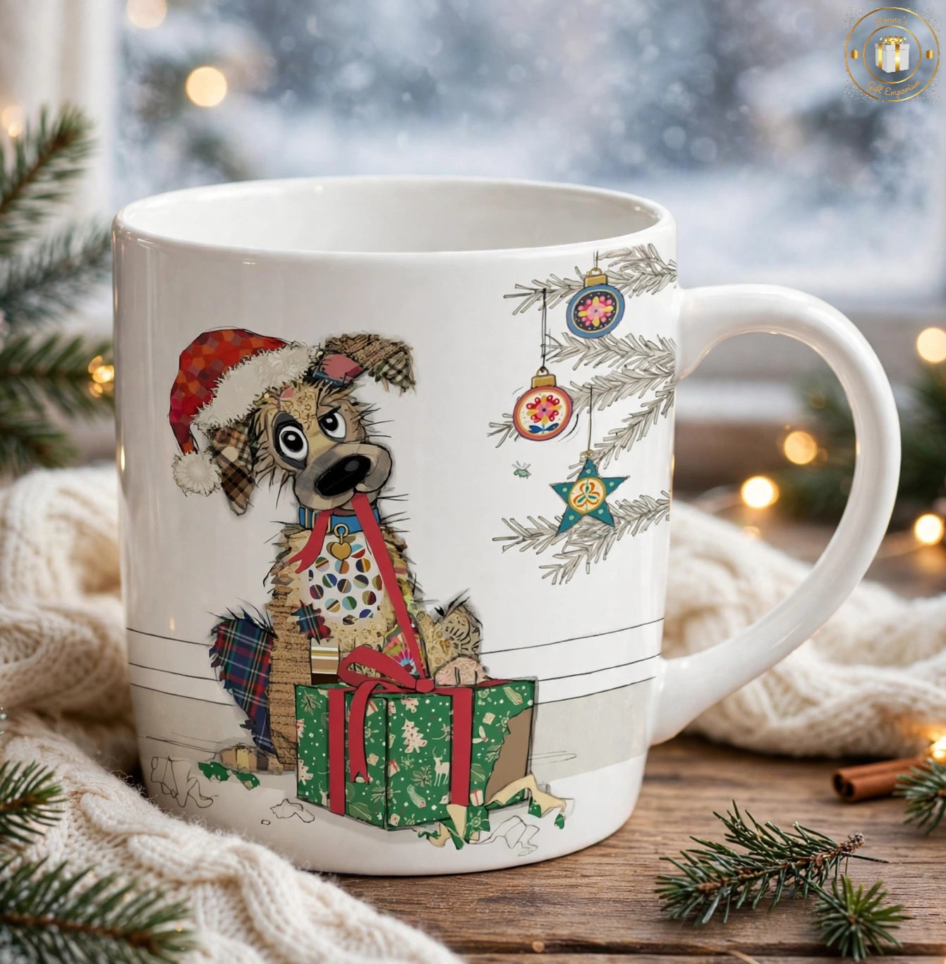 Christmas Bug Art Mug - Dog