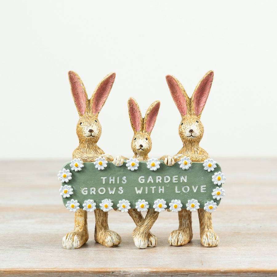 This Garden Growns With Love Bunny Rabbit