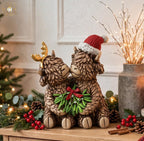 Mistletoe Kisses Highland Cow Couple Ornament