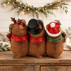 Festive Christmas Capybara Trio Ornament