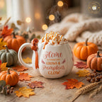 Autumn Pumpkin & Bow Mug