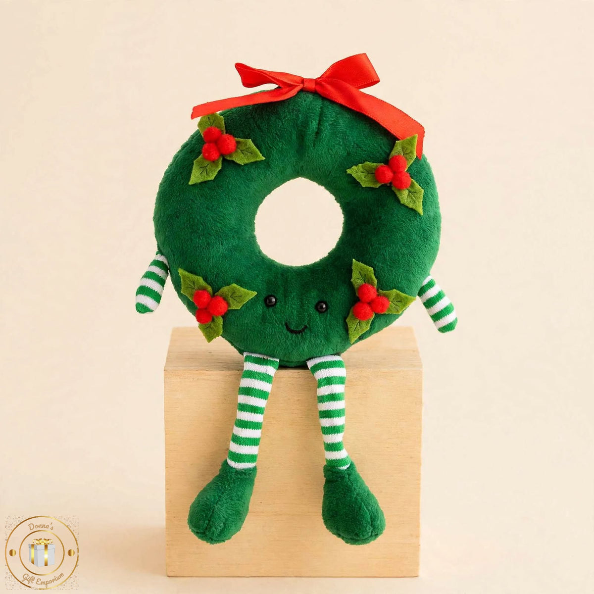 Festive Christmas Shelf Sitter Decorations - Tree Stocking Wreath Present