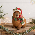 Christmas Capybara Ornament – Festive Woodland Decoration