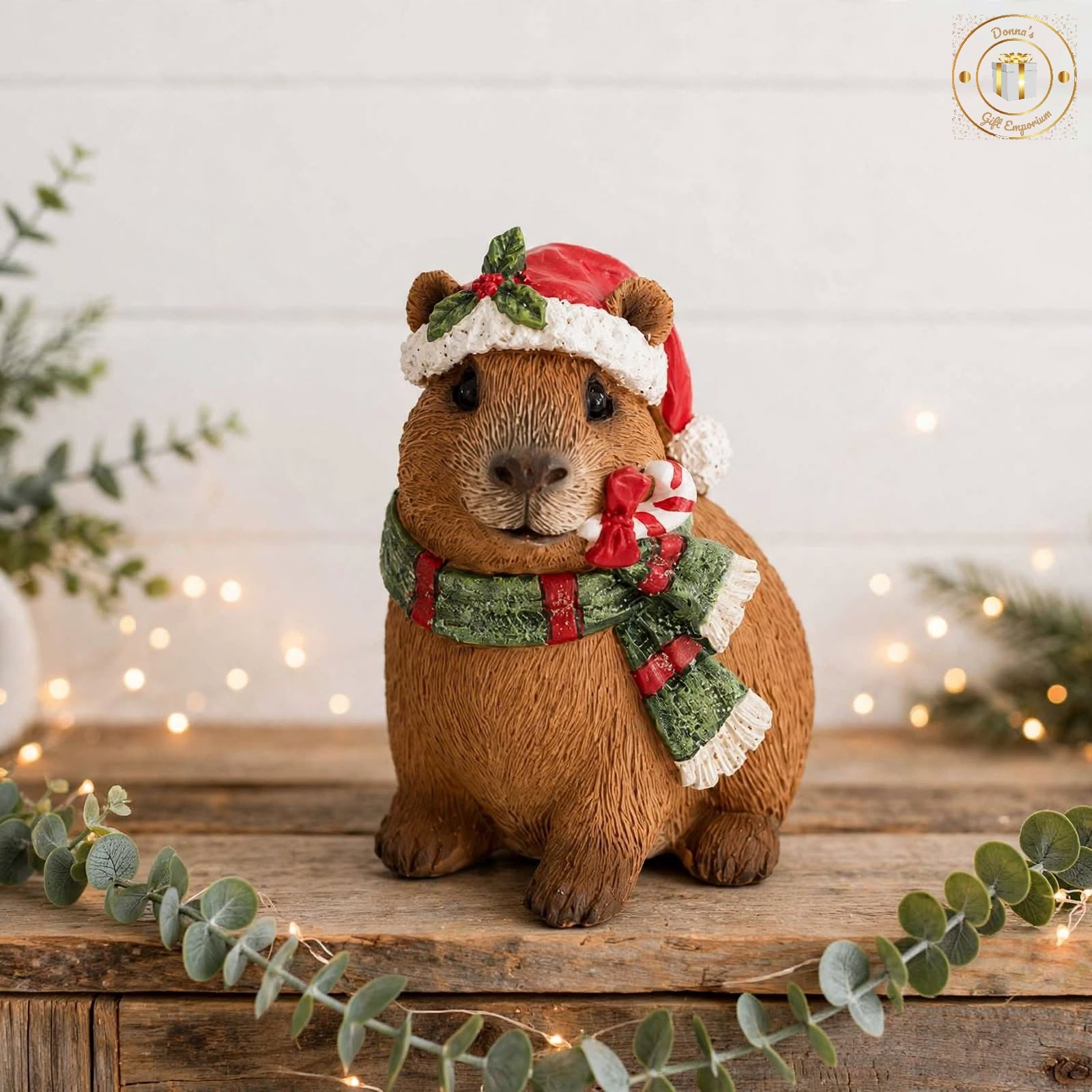 Christmas Capybara Ornament – Festive Woodland Decoration