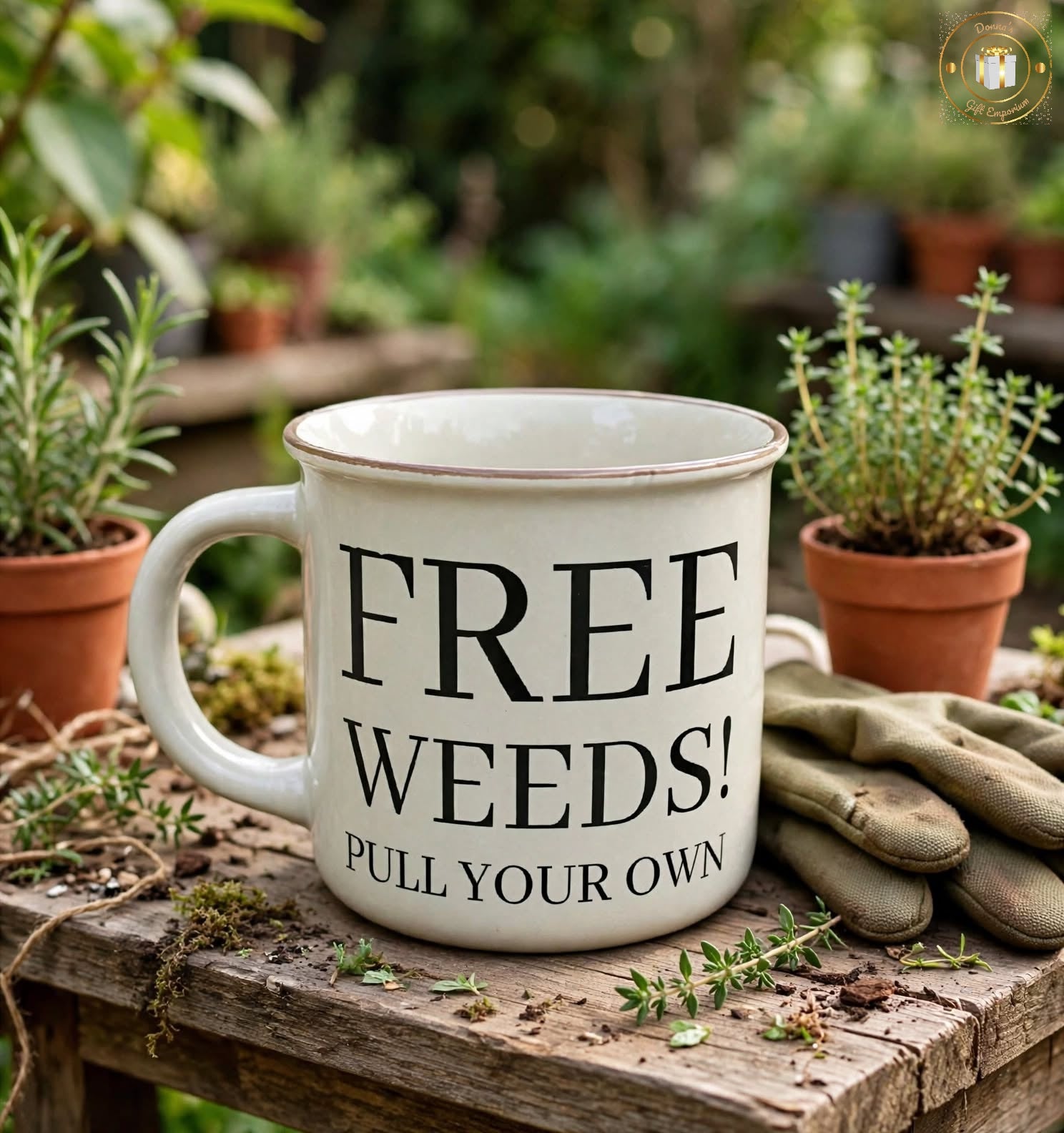 FREE WEEDS! Pull Your Own Mug - Funny Gardening Mug - Gardeners Gift