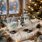 Pair of Festive Christmas Robin Birds
