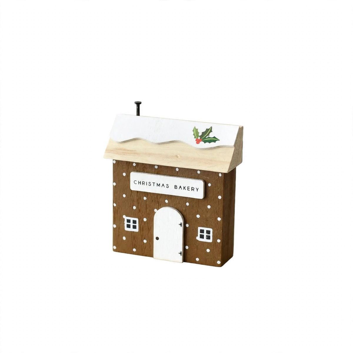Christmas Bakery Wooden House Decoration - Gingerbread Scandi Christmas Cottage Ornament
