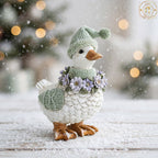 Winter Duck Decoration - Knitted Hat & Scarf Christmas Duck Ornament | Sold Individually