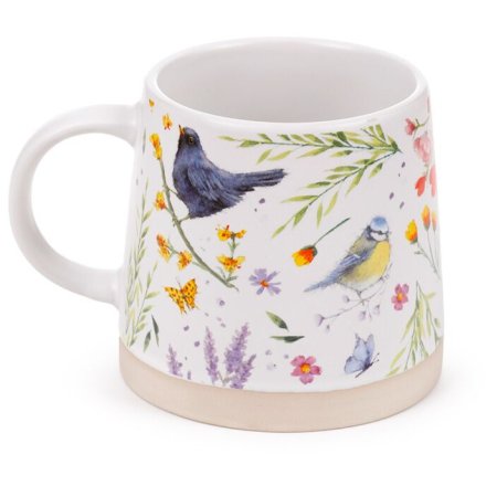 Jan Pashley Wings & Wildflowers Tapered Stoneware Mug