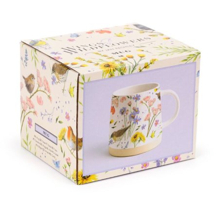 Jan Pashley Wings & Wildflowers Tapered Stoneware Mug
