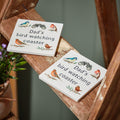 Dad's Ceramic Bird Watching Coaster