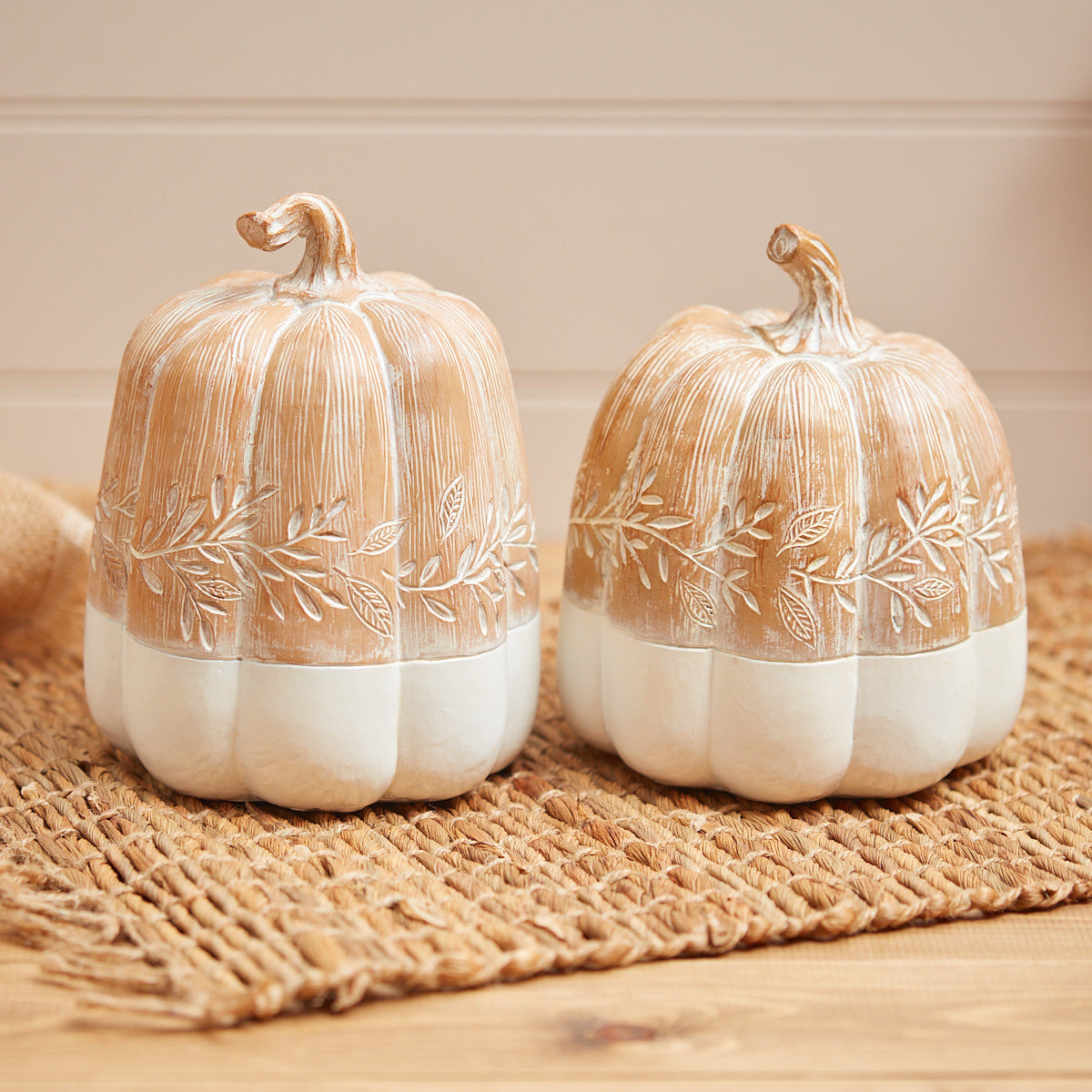 Floral Etched Pumpkins