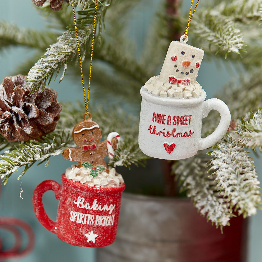 Gingerbread & Hot Chocolate Mug Tree Hangers