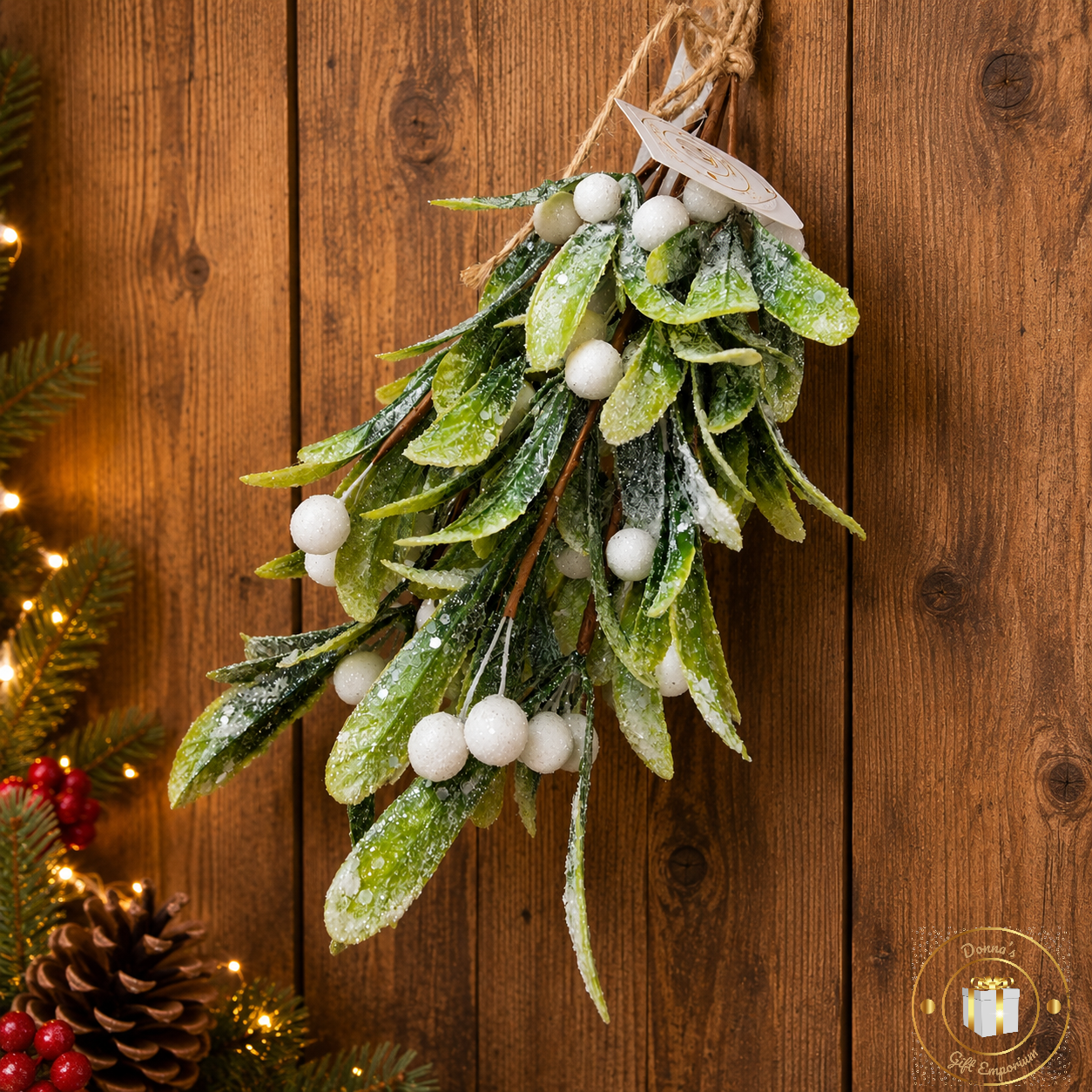 Glittery Mistletoe Bunch